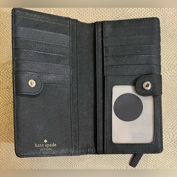 Kate Spade Black & Tan Color Block Wallet - Picture 3 of 8